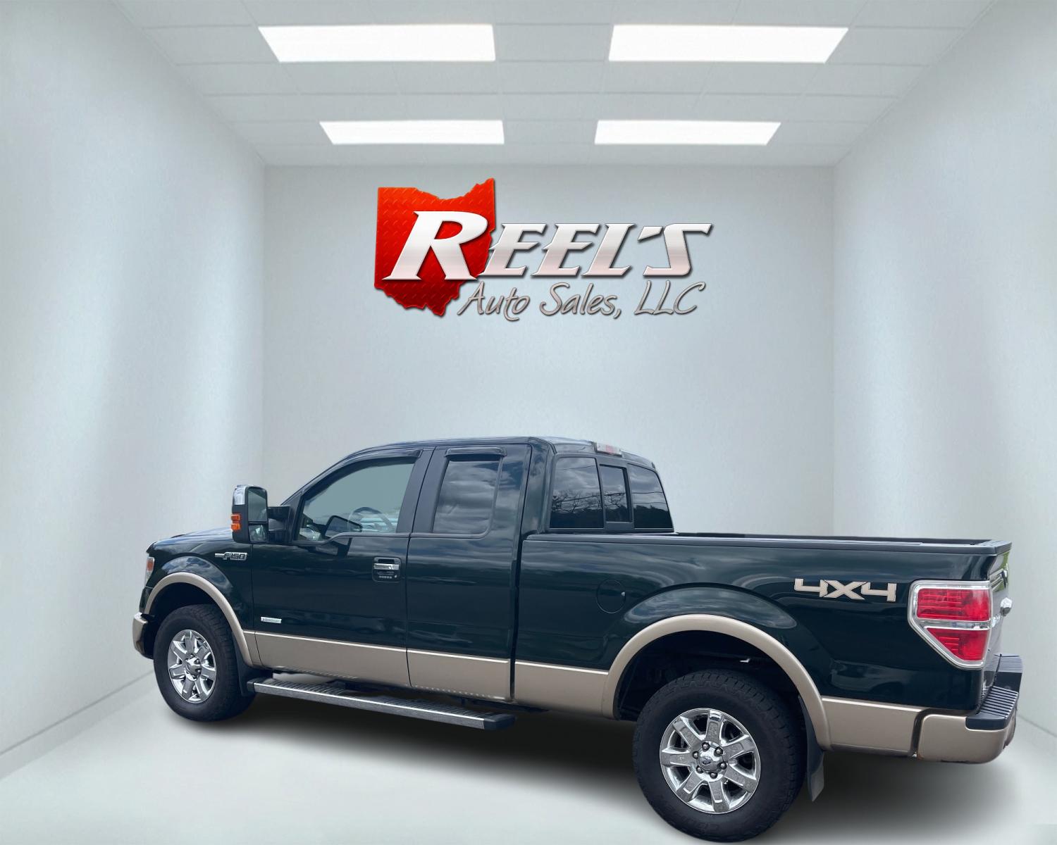 2014 Green /Tan Ford F-150 Lariat SuperCab 6.5-ft. Bed 4WD (1FTFX1ET7EF) with an 3.5L V6 TWIN TURBO engine, 6-Speed Automatic transmission, located at 547 E. Main St., Orwell, OH, 44076, (440) 437-5893, 41.535435, -80.847855 - This 2014 Ford F-150 Lariat SuperCab with the 3.5 EcoBoost engine and 6-speed automatic transmission is a well-equipped truck designed for both comfort and performance. Key features include HID headlights, a backup camera with sensors, a power moonroof, and a premium Sony sound system. For extended - Photo #9